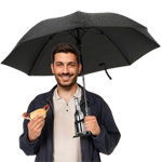 Cupbrella Robuster Regenschirm mit Becherhalter